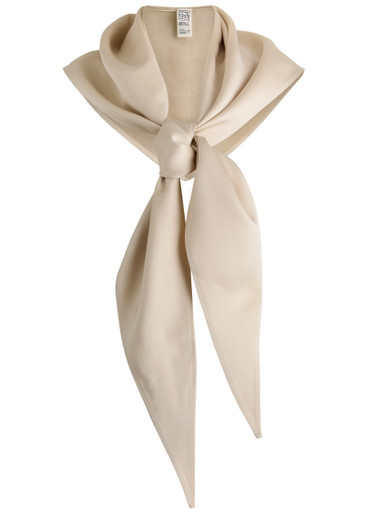 SATIN TRIANGLE SCARF_12515_IVOR | Harvey Nichols