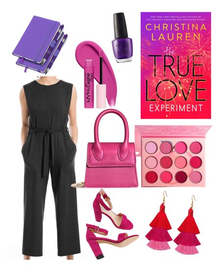 Pops of color for this fun read! 💜🩷❤️ 

#LTKSeasonal #LTKunder100 #LTKbeauty