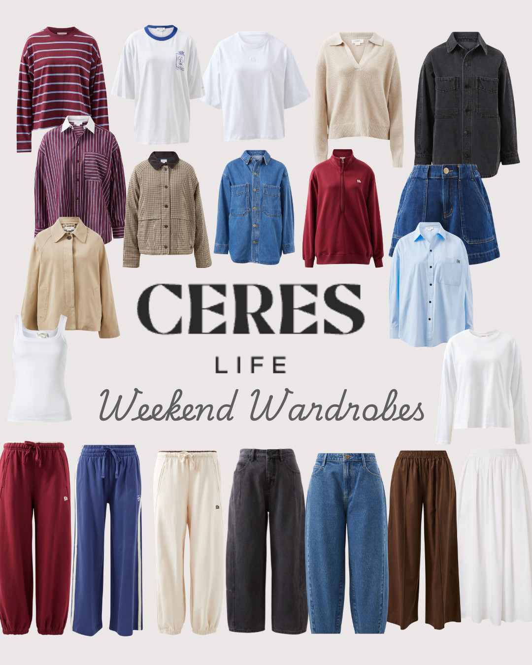 Ceres Life Weekend Wardrobes. Your one stop shop to get you dressed, comfortable and looking great for all your weekend adventures.

Head over to my IG where you can find all the inspo of how to mix and match all these pieces. I have also added the perfect trio of shoes that go with all these looks too x

 

#LTKaustralia #LTKautumn