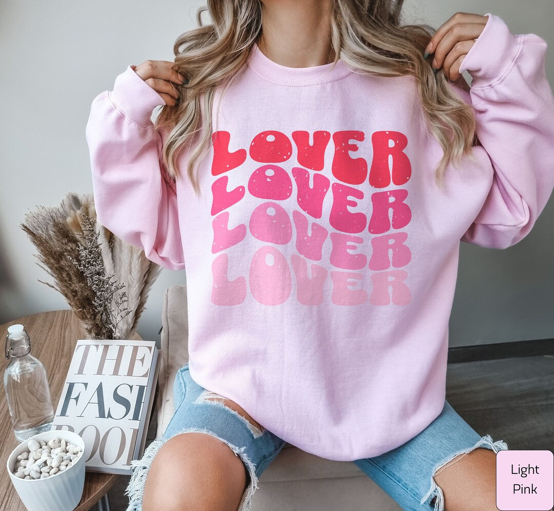 Lover Sweatshirt Retro Lover Sweatshirt Love Valentines Day Crewneck Sweatshirt, Cute Valentines ... | Etsy (US)
