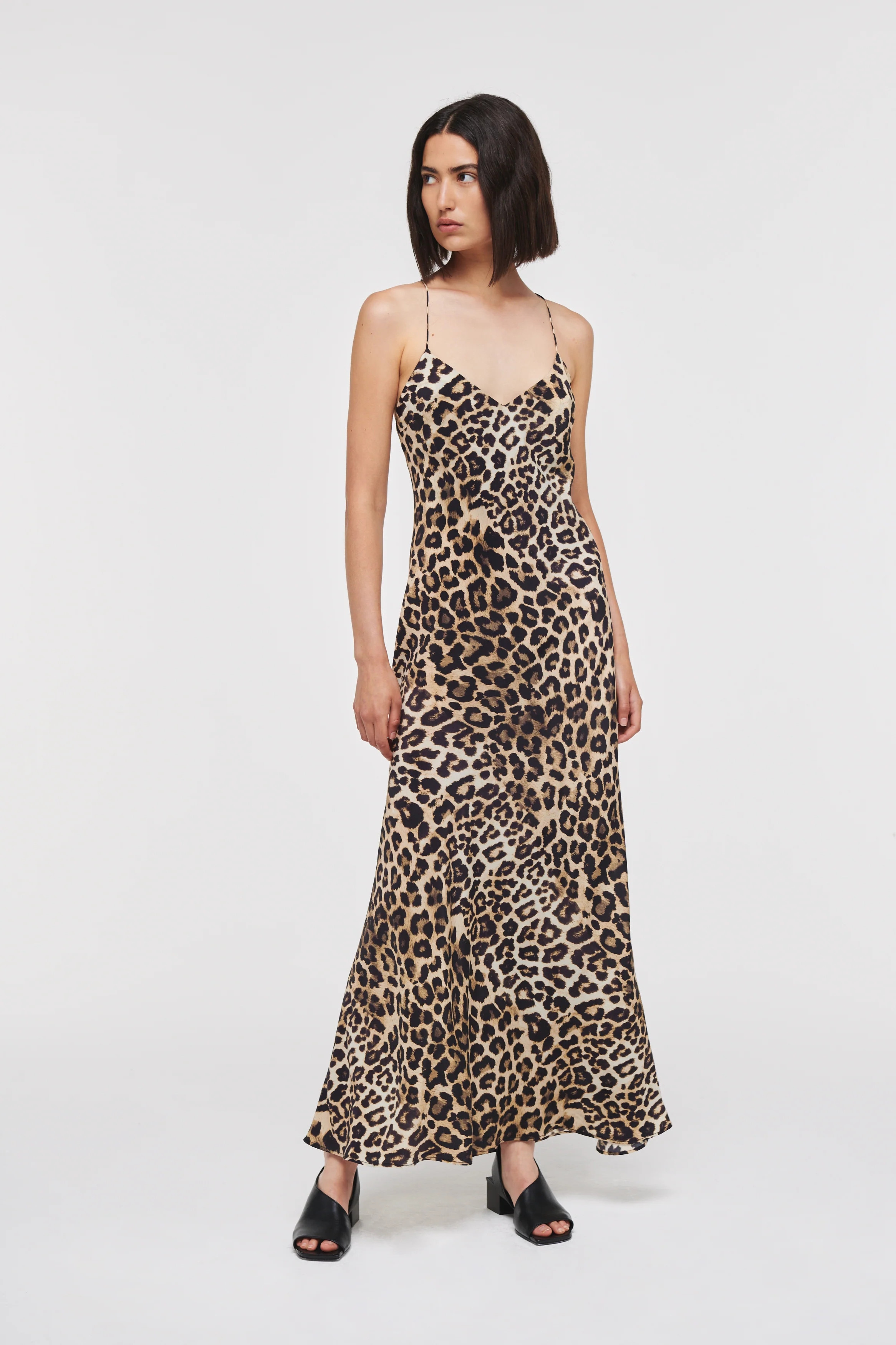Kylie | V Neck Slip Dress in Leopard | ALIGNE | ALIGNE USA