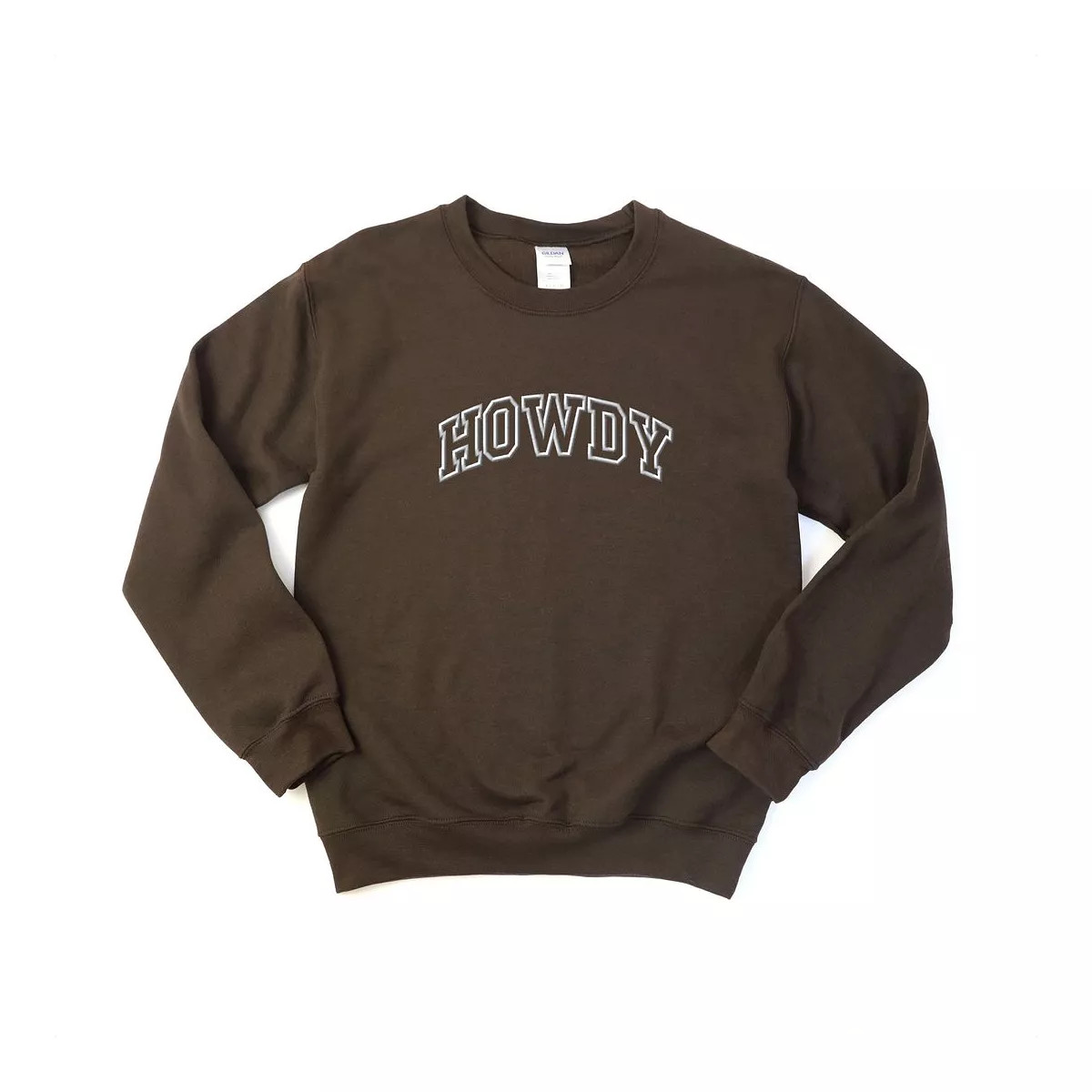 Simply Sage Market Women's Graphic Sweatshirt Embroidered Howdy Varsity Outline | Target