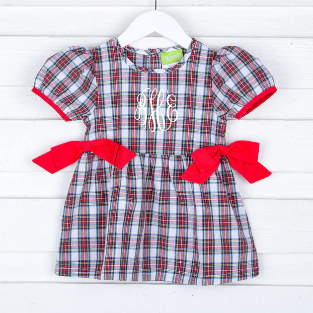 White Christmas Plaid Dress | Classic Whimsy