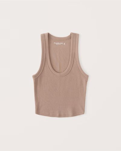 Women's Essential Scoopneck Tank | Women's Tops | Abercrombie.com | Abercrombie & Fitch (US)