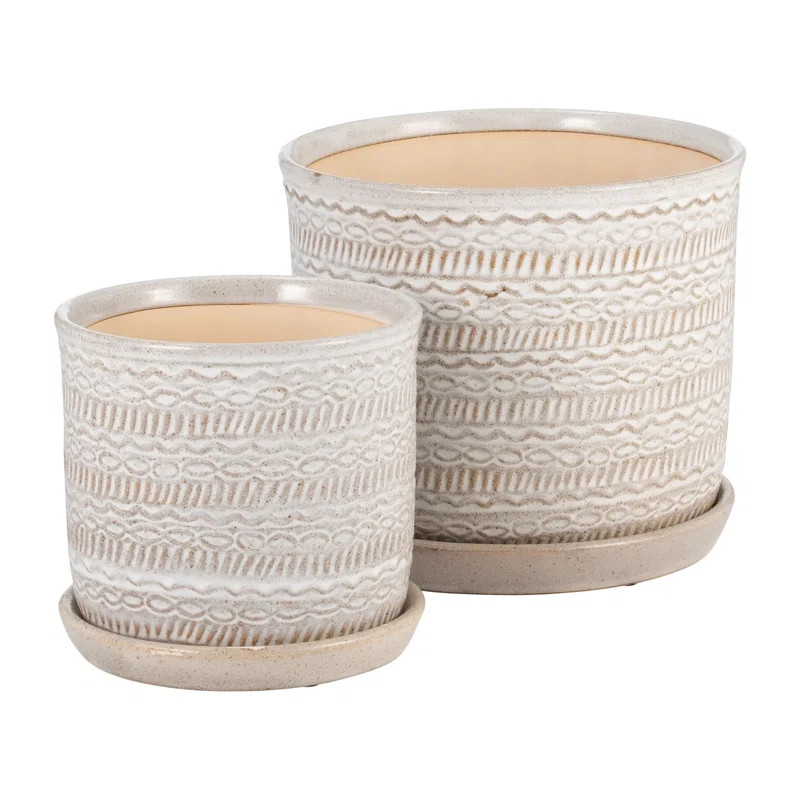 Jackie Ceramic Pot Planter (Set of 2) | Wayfair North America
