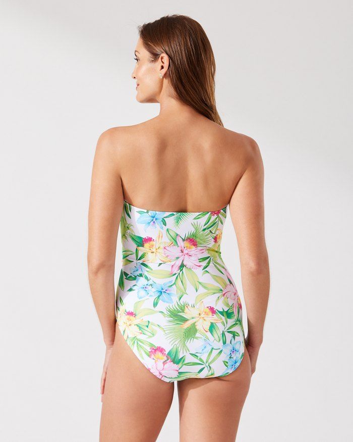 Orchid Garden Bandeau One-Piece Swimsuit | Tommy Bahama