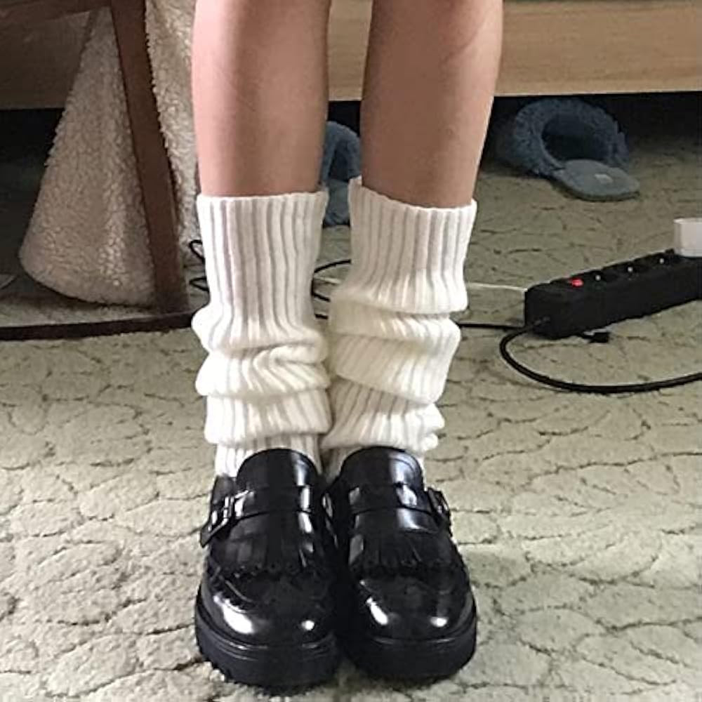 VINMEN Women Fall Winter Y2k Leg Warmers Harajuku Gothic Style Warm Leg Warmers | Amazon (US)
