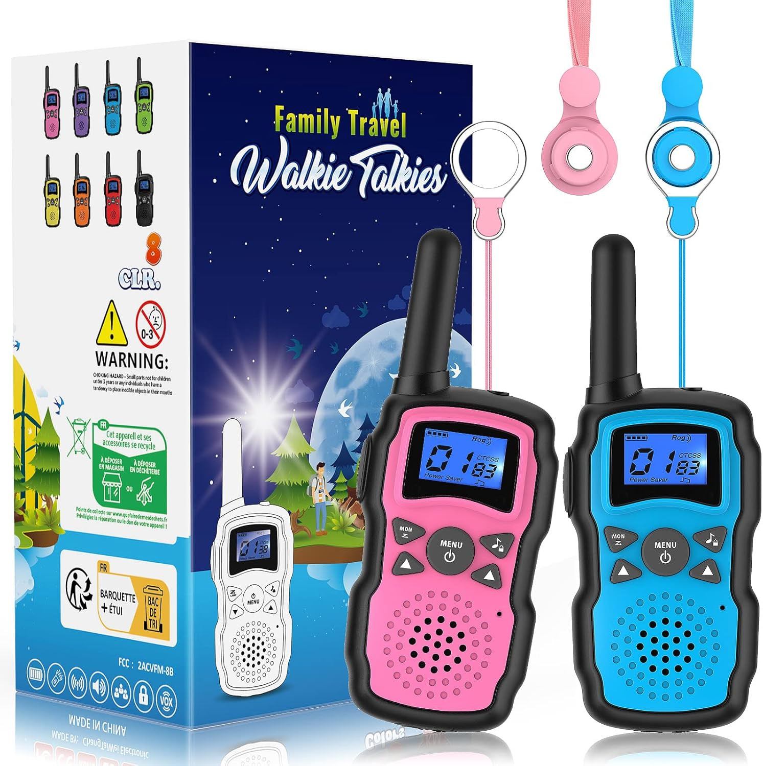 Wishouse Walkie Talkies for Kids Long Range 2 Pack, Outdoor Camping Gear Fun Toys, Birthday Prese... | Amazon (US)