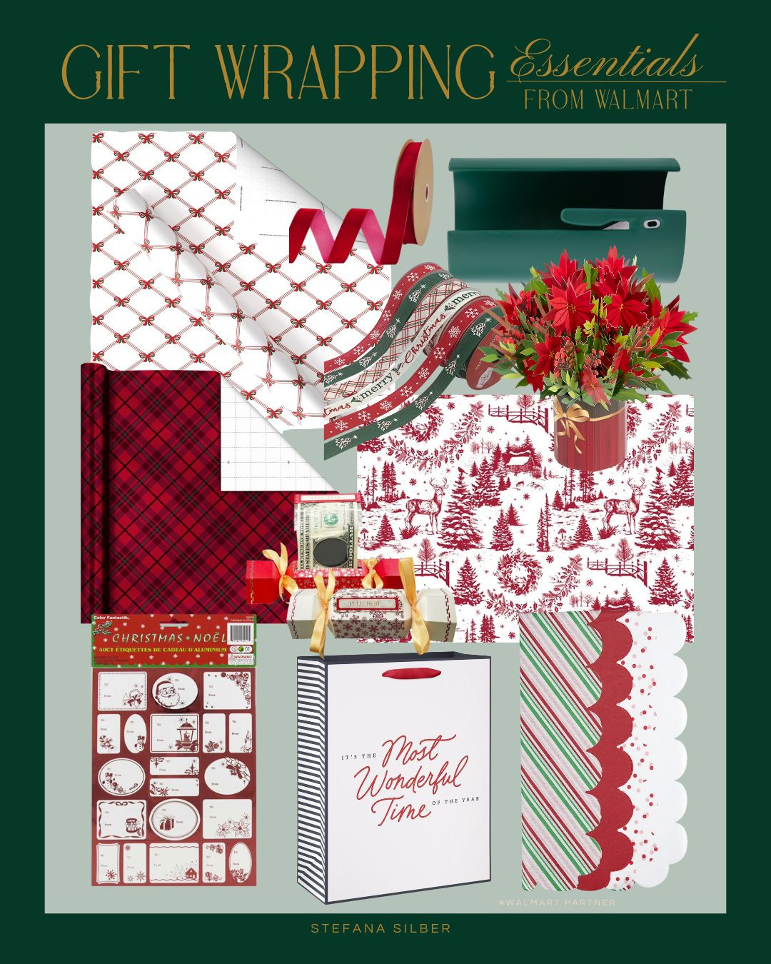 Walmart Christmas gift wrapping supplies 

 #LTKHoliday #LTKFindsUnder50
