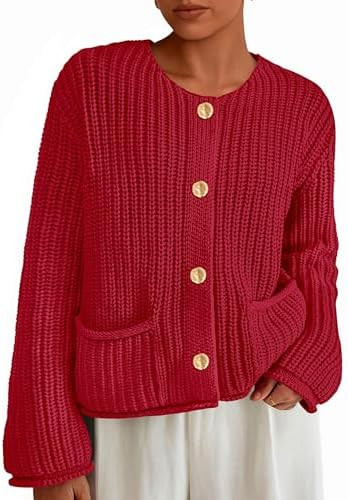 PRETTYGARDEN Cardigan Sweaters for Women 2025 Trendy Oversized Knit Chunky Button Cardigans Fall ... | Amazon (US)