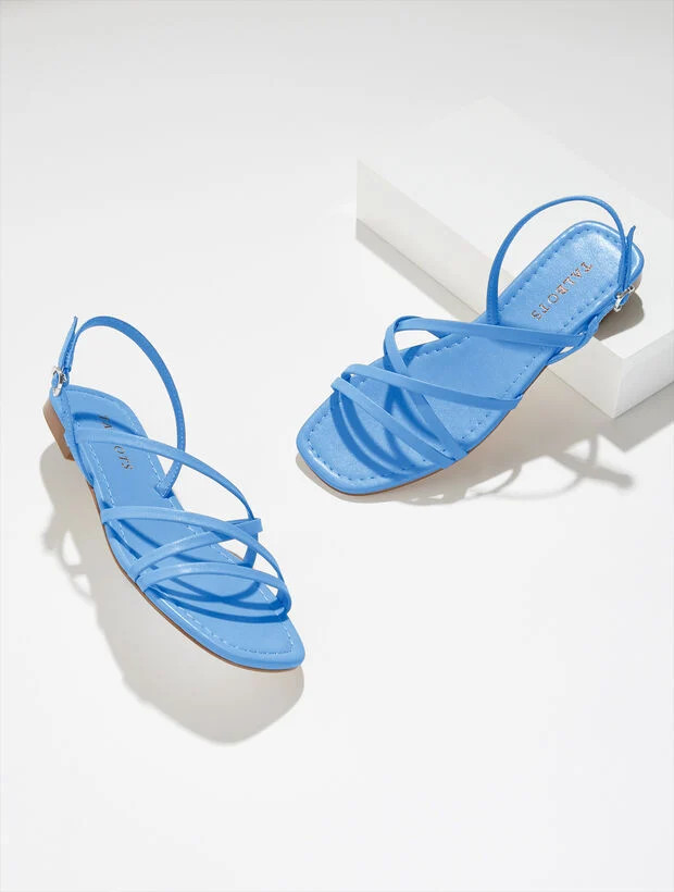Liana Strappy Nappa Flats | Talbots