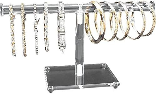 FindingKing Clear Acrylic Round T-Bar Bracelet Display 10 Inch New | Amazon (US)