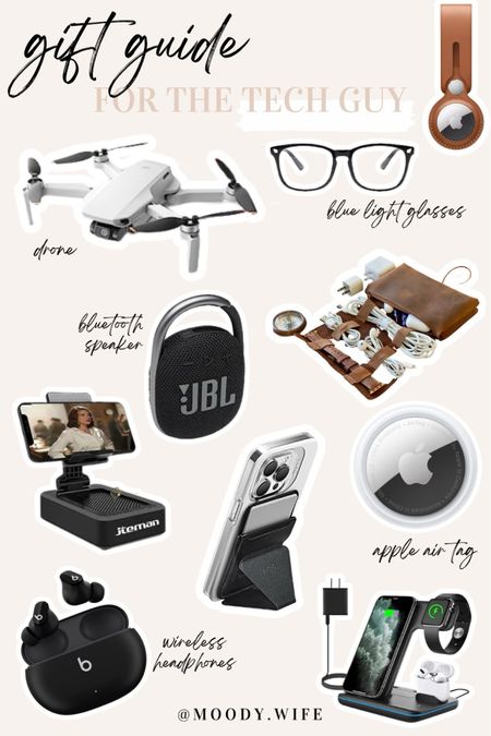 Gift guides 2023 • gift guides for the tech guy, husband or boyfriend! The perfect gift ideas for the tech man in your life. 

#techgifts #newdadgifts #giftsforguys #christmasgiftideasforhusband #husbandgifts 

gift guide / gift giving / Christmas gifts / Christmas list / tech guy / technology / blue light glasses / speaker / phone accessories / air tag / head phones / men gifts 

#LTKCyberWeek #LTKGiftGuide #LTKHoliday