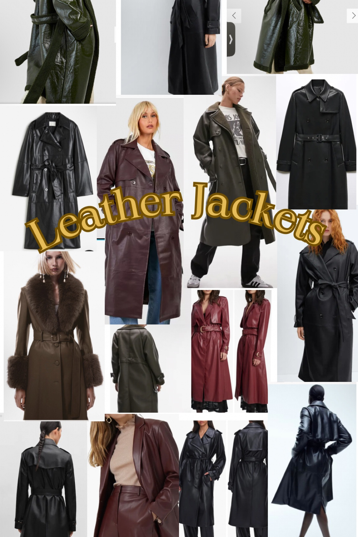 Leather Jackets for the girls!!! Winter outfits, black leather coat, red leather coat, olive green leather coat.

#LTKHolidaySale #LTKstyletip #LTKSeasonal