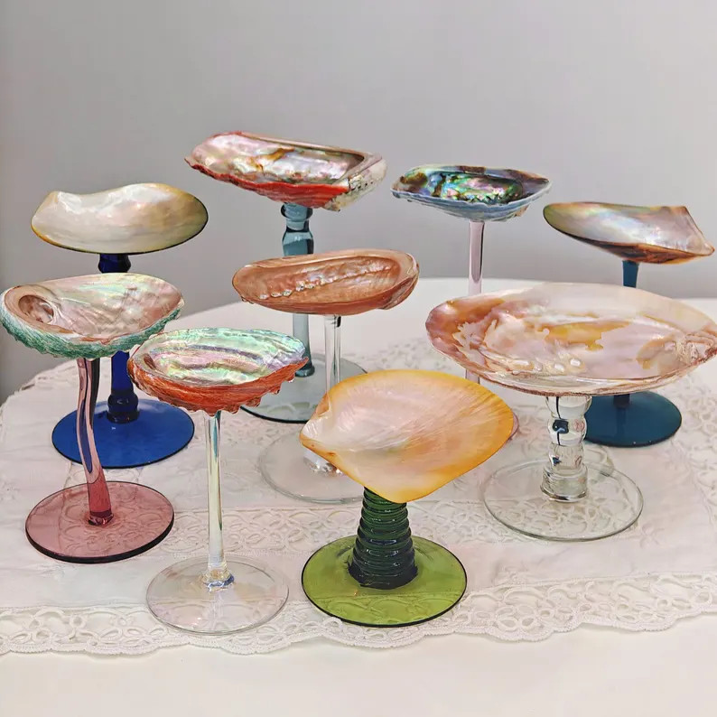 Customize Shell Wine Glasses, Wedding Shell Wine Glasses, Pink Girls Bachelor Party, Goblet Cockt... | Etsy (US)