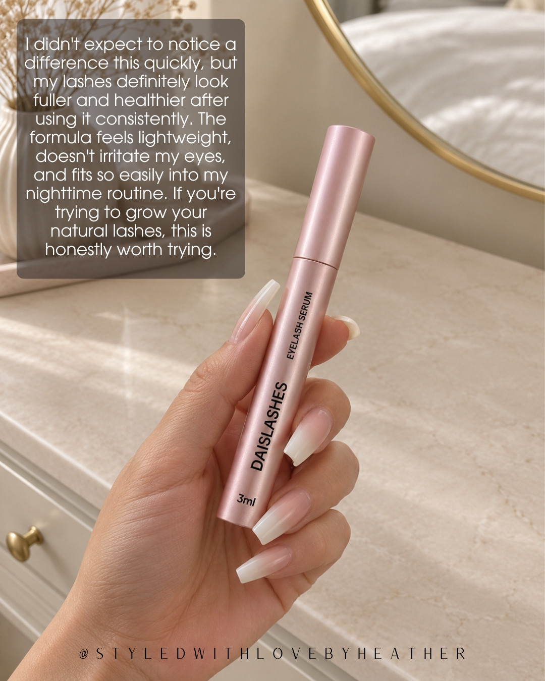 I wasn't expecting results this quickly, but after using it consistently, my lashes definitely look fuller and healthier. The formula feels lightweight, doesn't irritate my eyes, and fits perfectly into my nightly routine.
I've linked it on my LTK. 

 #LTKselfcare #LTKstorytime #LTKBeauty