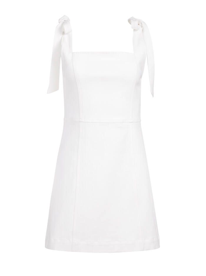 MARYANN TIE SHOULDER MINI DRESS | Alice + Olivia