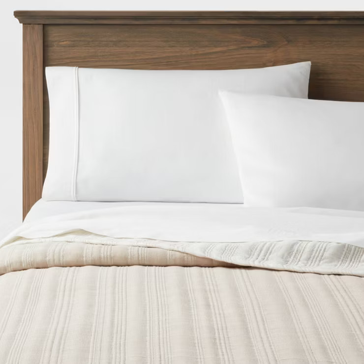 Reversible Matelassé Stitched Stripe Quilt - Threshold™ | Target