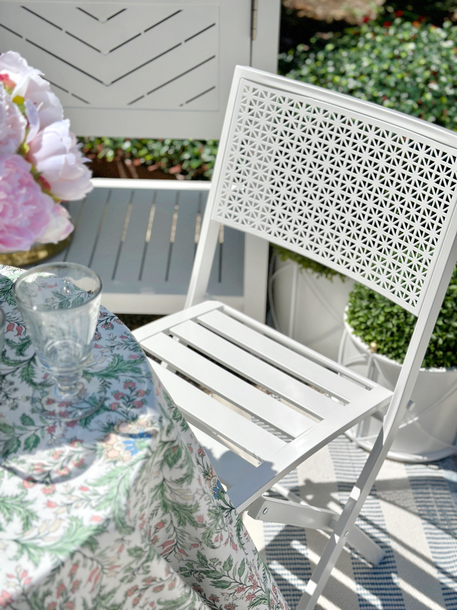 White bistro chair folding outdoor chairs bistro set patio set 

#LTKHome #LTKFindsUnder50 #LTKSaleAlert