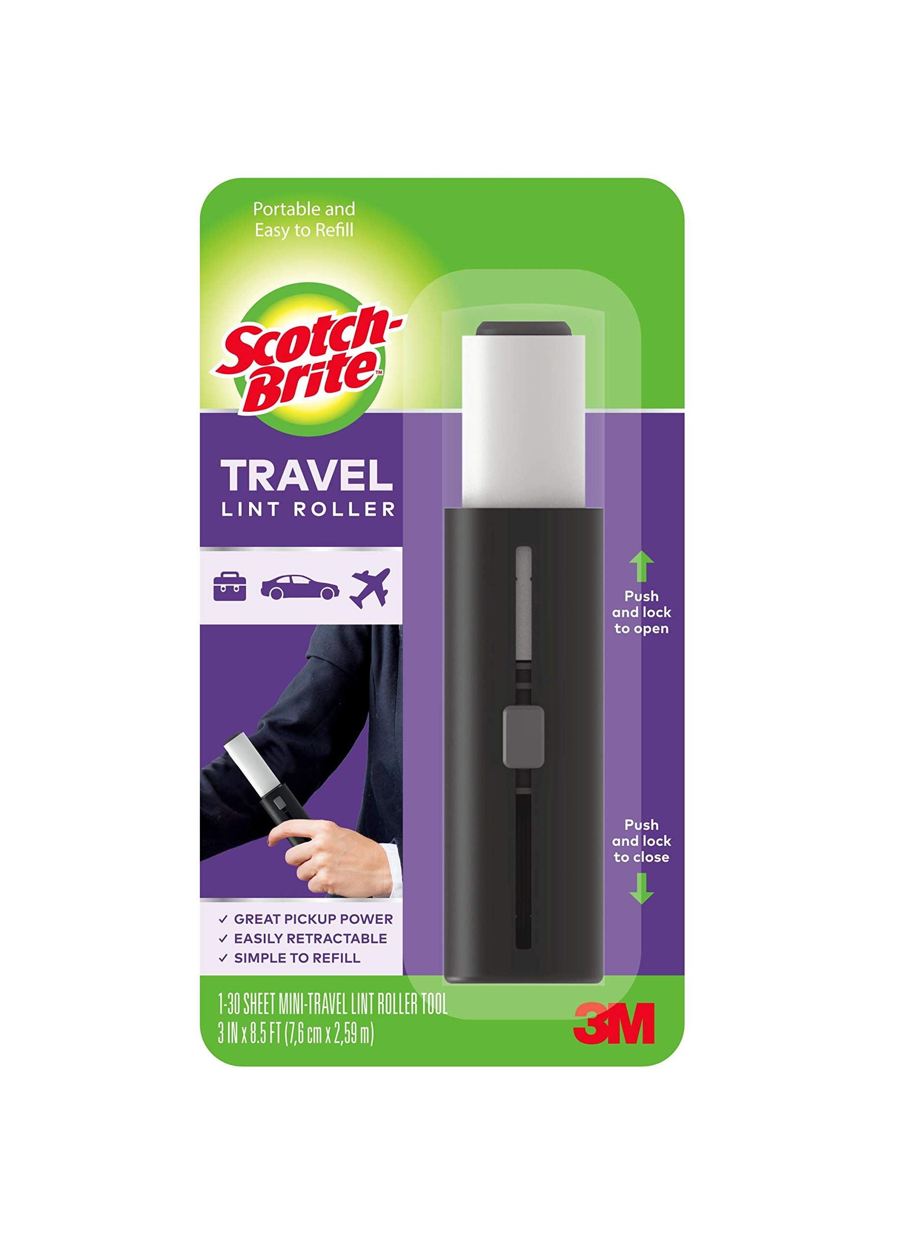 Scotch-Brite Mini Travel Lint Roller, Works Great On Pet Hair, 30 Sheets | Amazon (US)