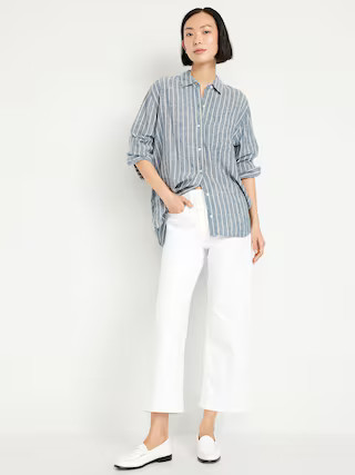 High-Waisted Wow Crop Wide-Leg Jeans | Old Navy | Old Navy (US)