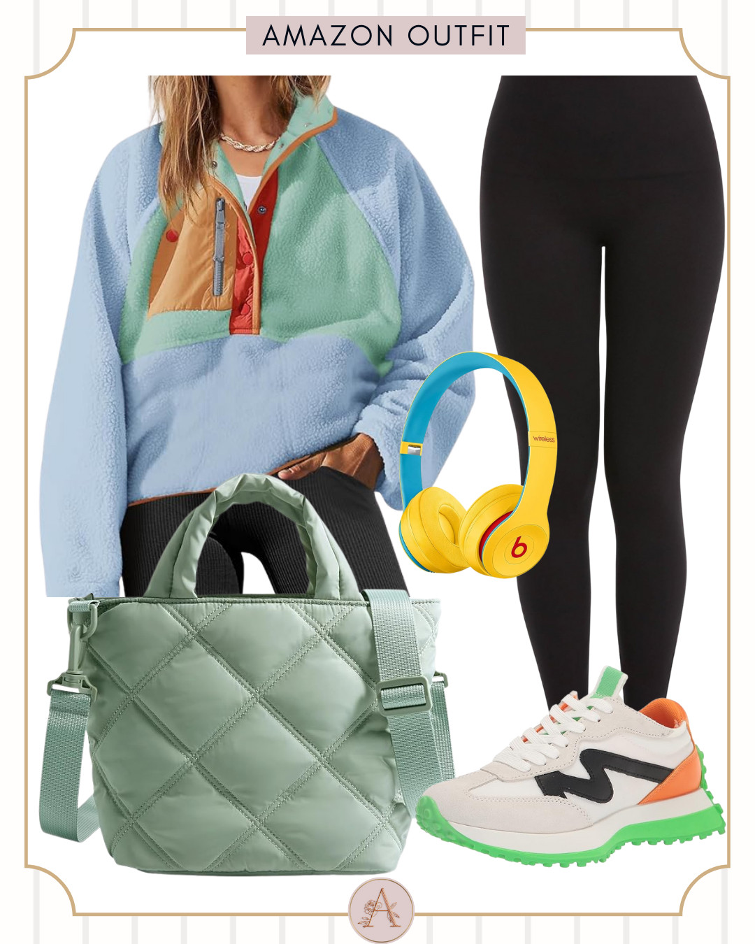 Sporty cozy vibes 💙 Colorful fleece + leggings combo. 

 #LTKootd #LTKfitnessgoals #LTKmomlife