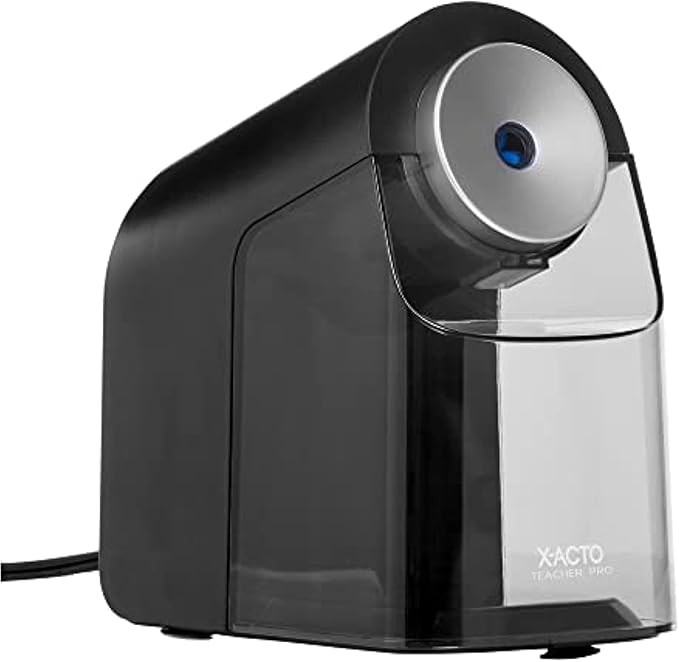 X-ACTO Electric Pencil Sharpener, Heavy Duty Pencil Sharpener for School, Black, 1 Count | Amazon (US)
