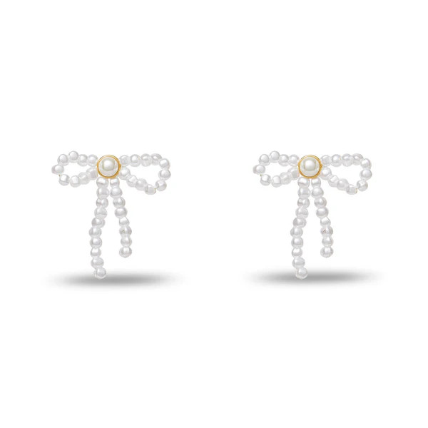 PEARL BOW STUD EARRINGS | LELE SADOUGHI