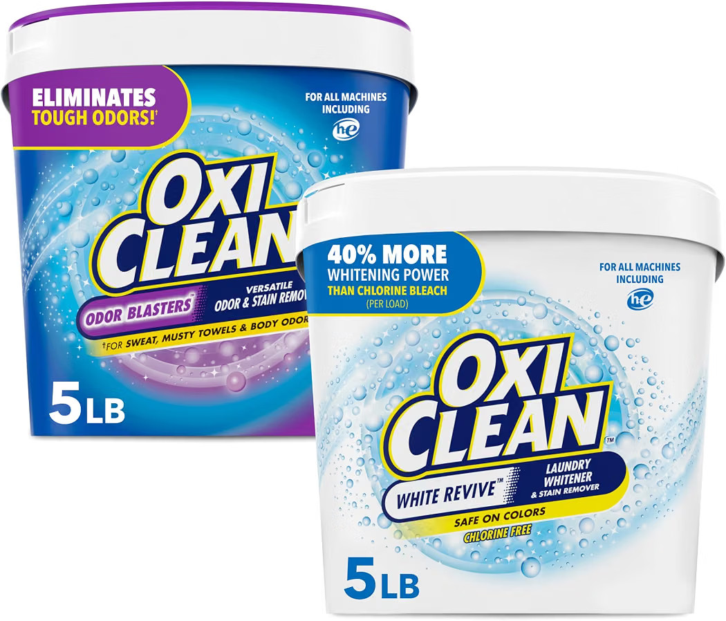 Bundle of OxiClean Odor Blasters Versatile Odor and Stain Remover Powder, 5 lb + OxiClean White R... | Amazon (US)