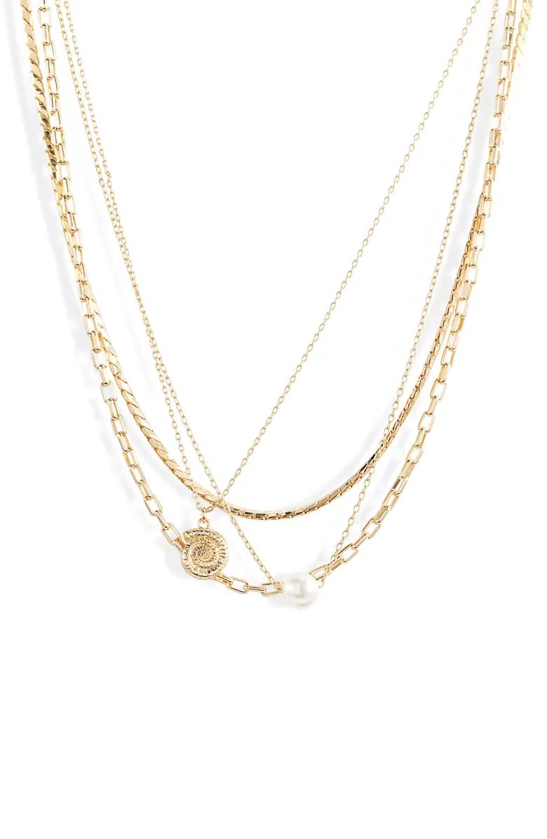 Four-Tier Seashell NecklaceSOMETHING NAVY | Nordstrom