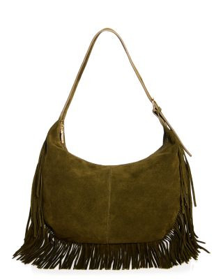 Aqua Large Fringed Suede Hobo Bag - Exclusive | Bloomingdale's (US)