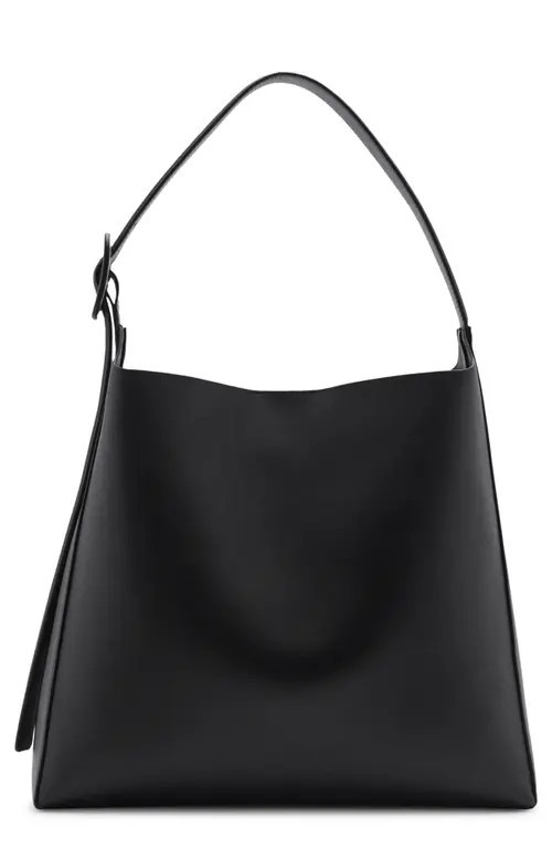 MANGO Buckle Faux Leather Shopper Bag in Black at Nordstrom | Nordstrom