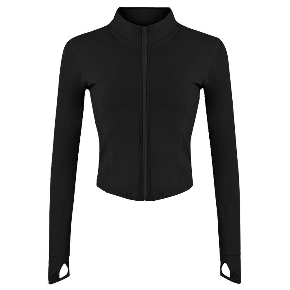 Lviefent Womens Lightweight Full Zip Running Track Jacket Workout Slim Fit Yoga Sportwear with Th... | Amazon (US)