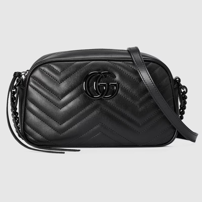GUCCI GG Marmont Small Camera Camera Bag, Black, Leather | Gucci (US)