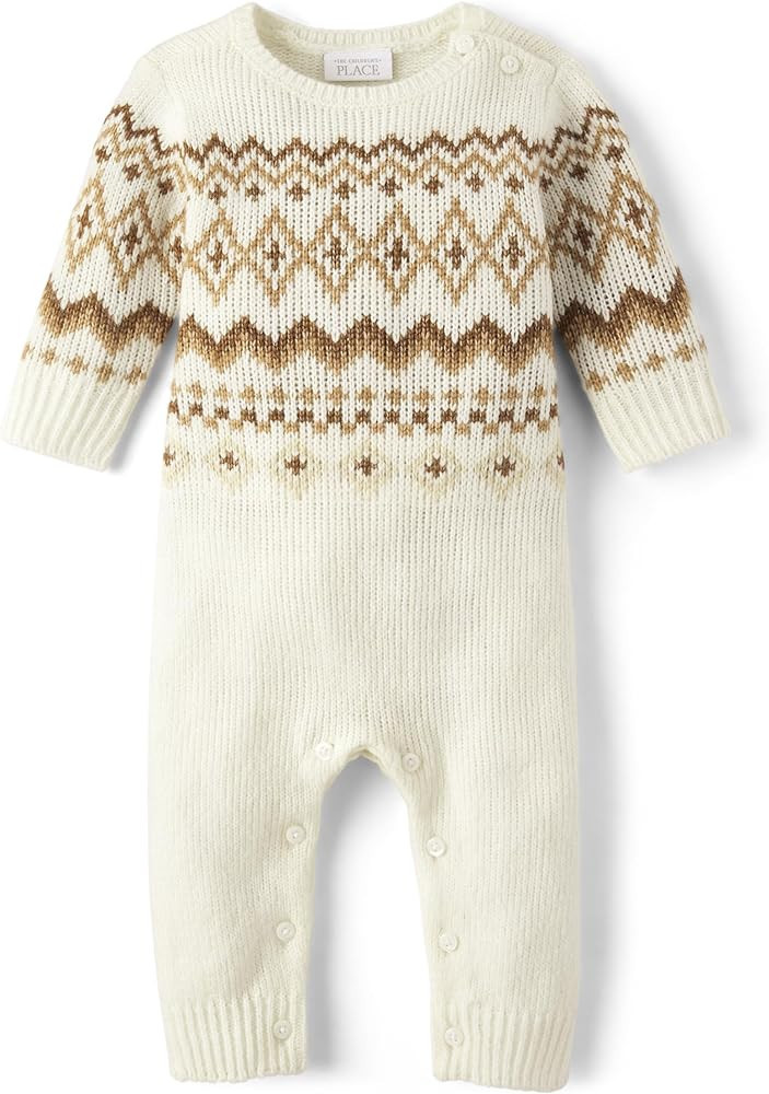 The Children's Place unisex-baby And Newborn Knit Fairsile Romper | Amazon (US)
