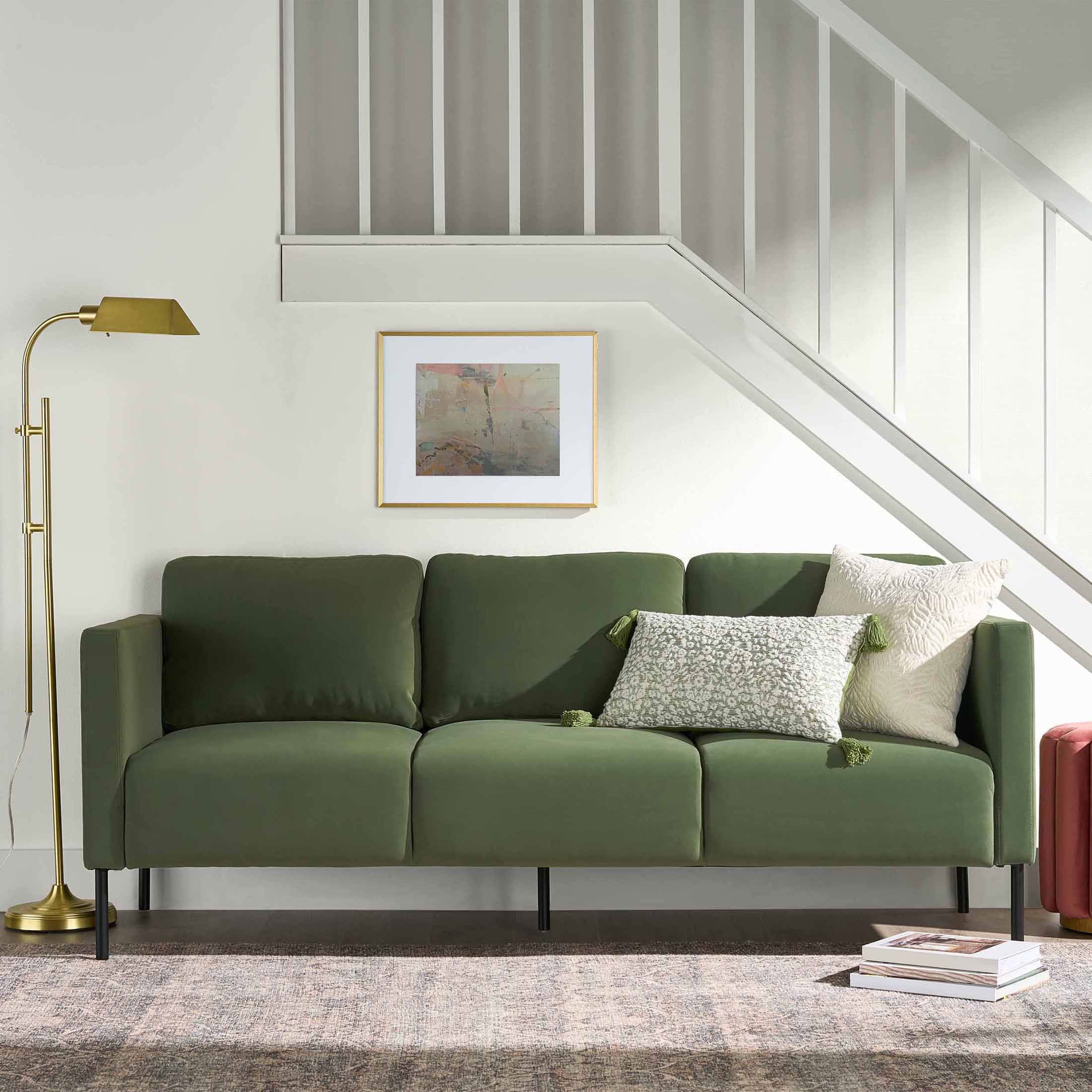 Better Homes & Gardens Wyatt Velvet Sofa, Sea Turtle | Walmart (US)