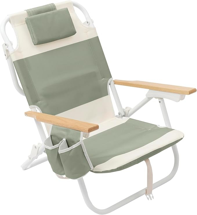 SUNNYLiFE Deluxe Beach Chair, Outdoor Seating, Portable Backpack Design, 5 Adjustable Recline Pos... | Amazon (US)