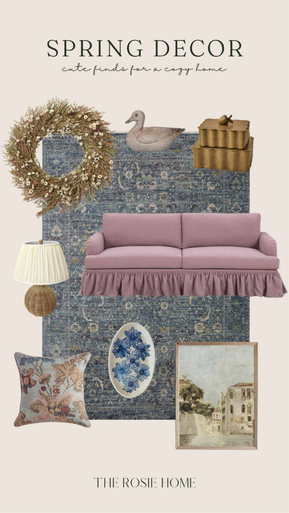 Shop a curated cozy vision for spring decor! Pinks, blues and subtle tones to help bring in the warm months ahead. 

#LTKHome