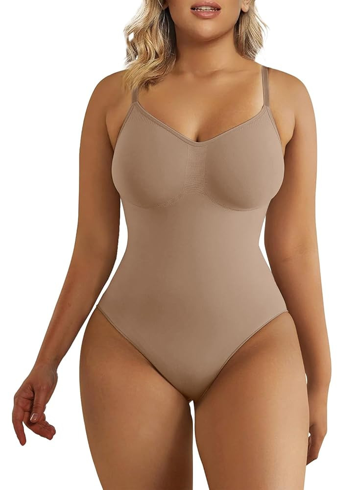 SHAPERX Women's Shapewear Bodysuit Tummy Control Body Shaper Seamless Sculpting Snatched Waist Bo... | Amazon (US)