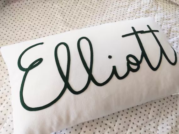 Personalized Name Pillow | Choose Custom Colors | Felt Applique | Unique Gift | Etsy (US)