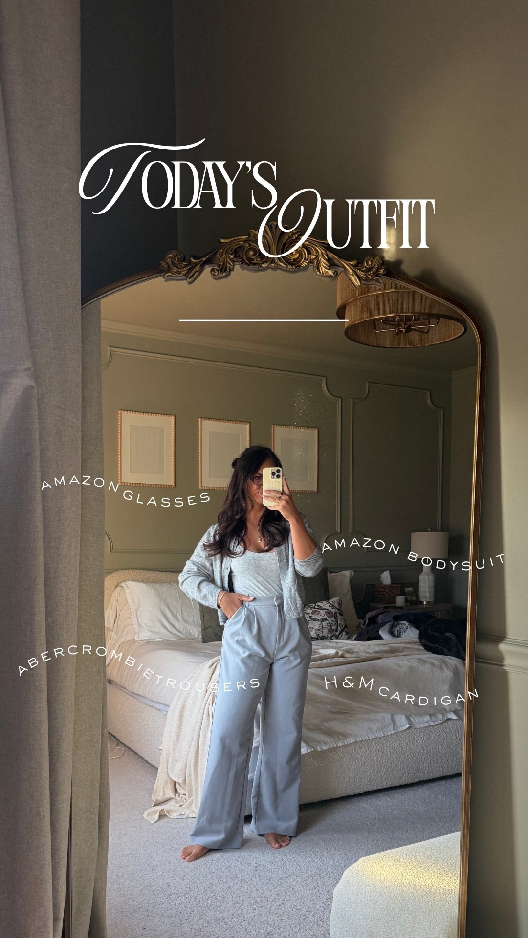 Today’s monochromatic outfit! Wearing a size 27 in trousers