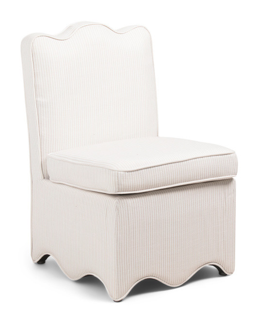 21x33 Scalloped Bottom Skirted Dining Chair | TJ Maxx