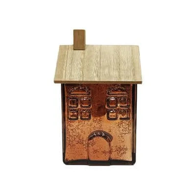 8" Brown Glass House with Woodgrain Roof Tabletop Décor by Ashland - Holiday and Christmas Home ... | Walmart (US)