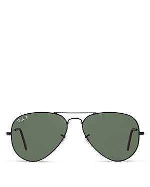 RayBan Polarized Original Aviator Sunglasses, 58mm | Bloomingdale's (US)