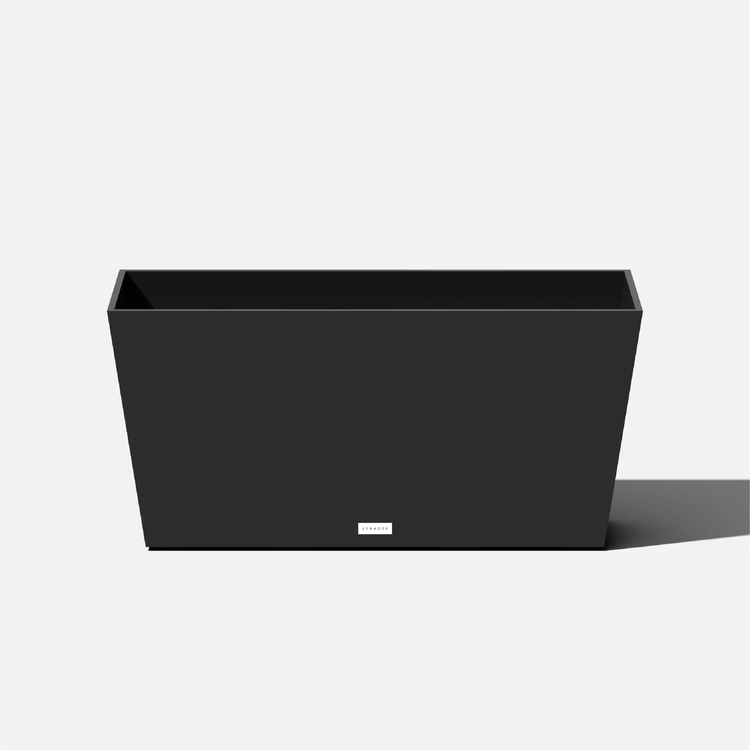 Veradek Rectangle 31-in W x 31.0-in L Black Plastic Indoor/Outdoor Planter Large | MLO31B | Lowe's