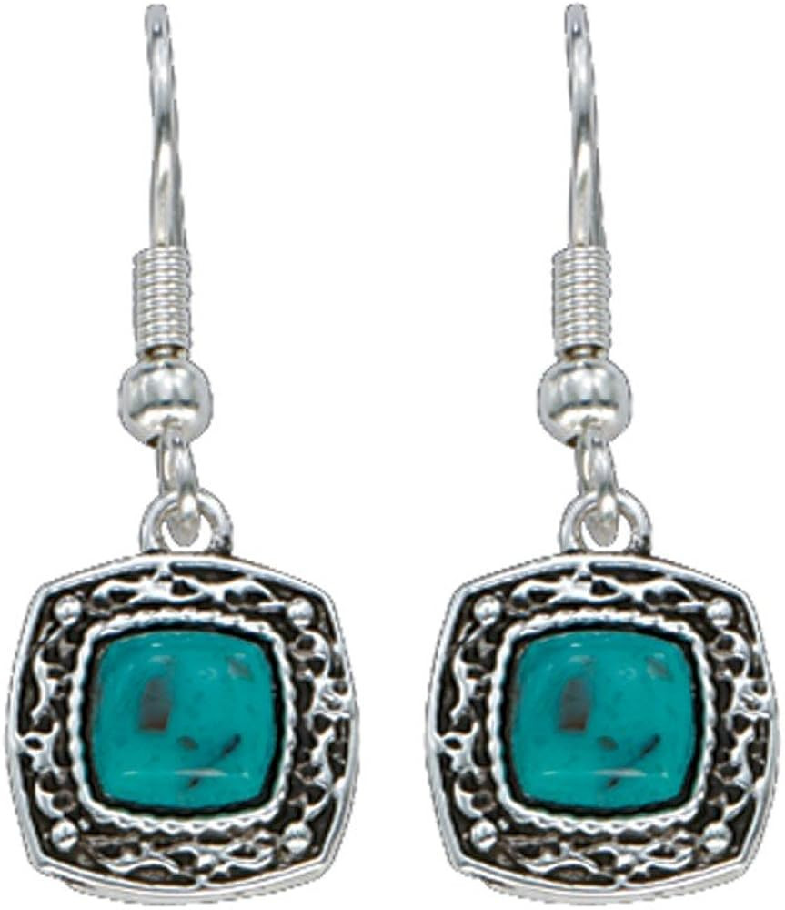 Montana Silversmiths Women's Turquoise Earth Drop Earrings Silver One Size | Amazon (US)