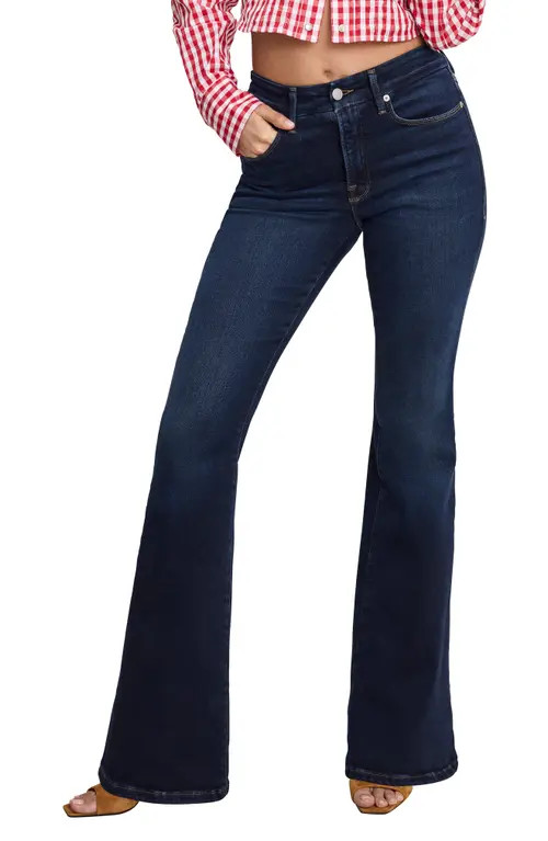 Good American Dolly Joleans Flare Jeans in Indigo1020 at Nordstrom, Size 15 | Nordstrom
