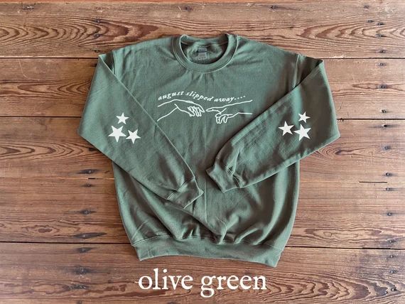 Read the full title
    august slipped away crewneck // Taylor Swift August Fall Sweatshirt // Gi... | Etsy (US)
