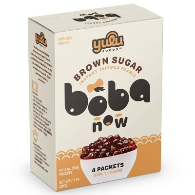 Yulu Boba Now Brown Sugar Instant Tapioca Pearls Packets - 7.1oz/4ct | Target