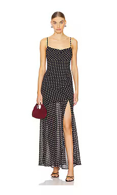 Runaway The Label Kyleah Maxi Dress in Black & White from Revolve.com | Revolve Clothing (Global)